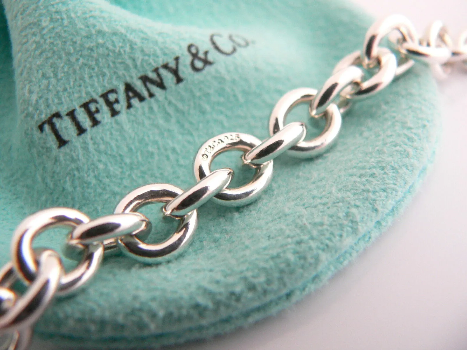 Tiffany & Co Heart Bracelet Love Match Padlock Charm Link Bangle Silver Gift TCo