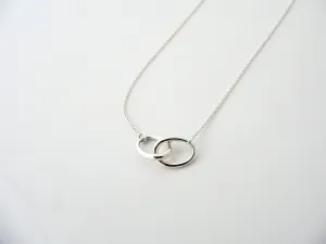 Tiffany & Co Interlocking Ovals Necklace Peretti Pendant Silver Gift Love Knot