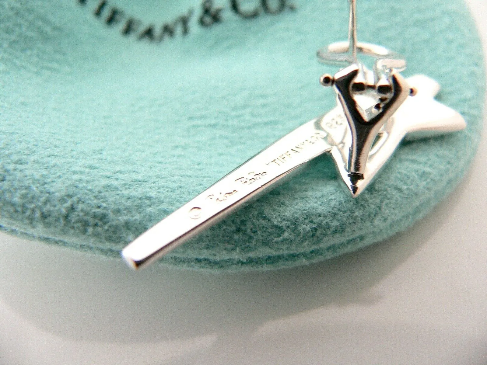 Tiffany & Co Silver Picasso Shooting Star Earrings Studs Gift Pouch Love Art