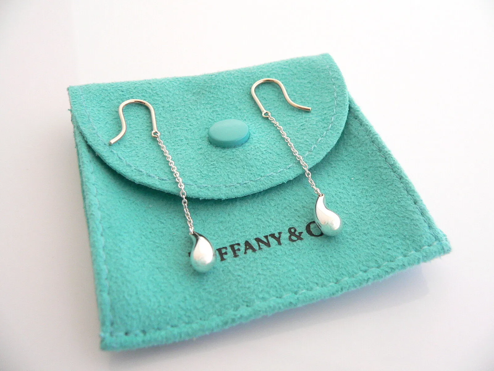 Tiffany & Co Teardrop Earrings Dangling Hoops Studs Peretti Love Gift Pouch Cool