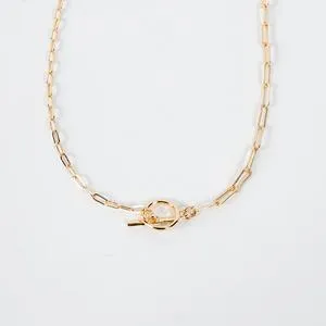 Toggle Paper Clip Chain Necklace