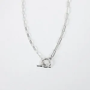 Toggle Paper Clip Chain Necklace