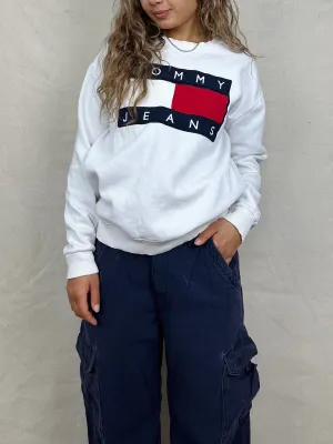 Tommy Hilfiger Jeans Embroidered Vintage Sweatshirt Size 8-10