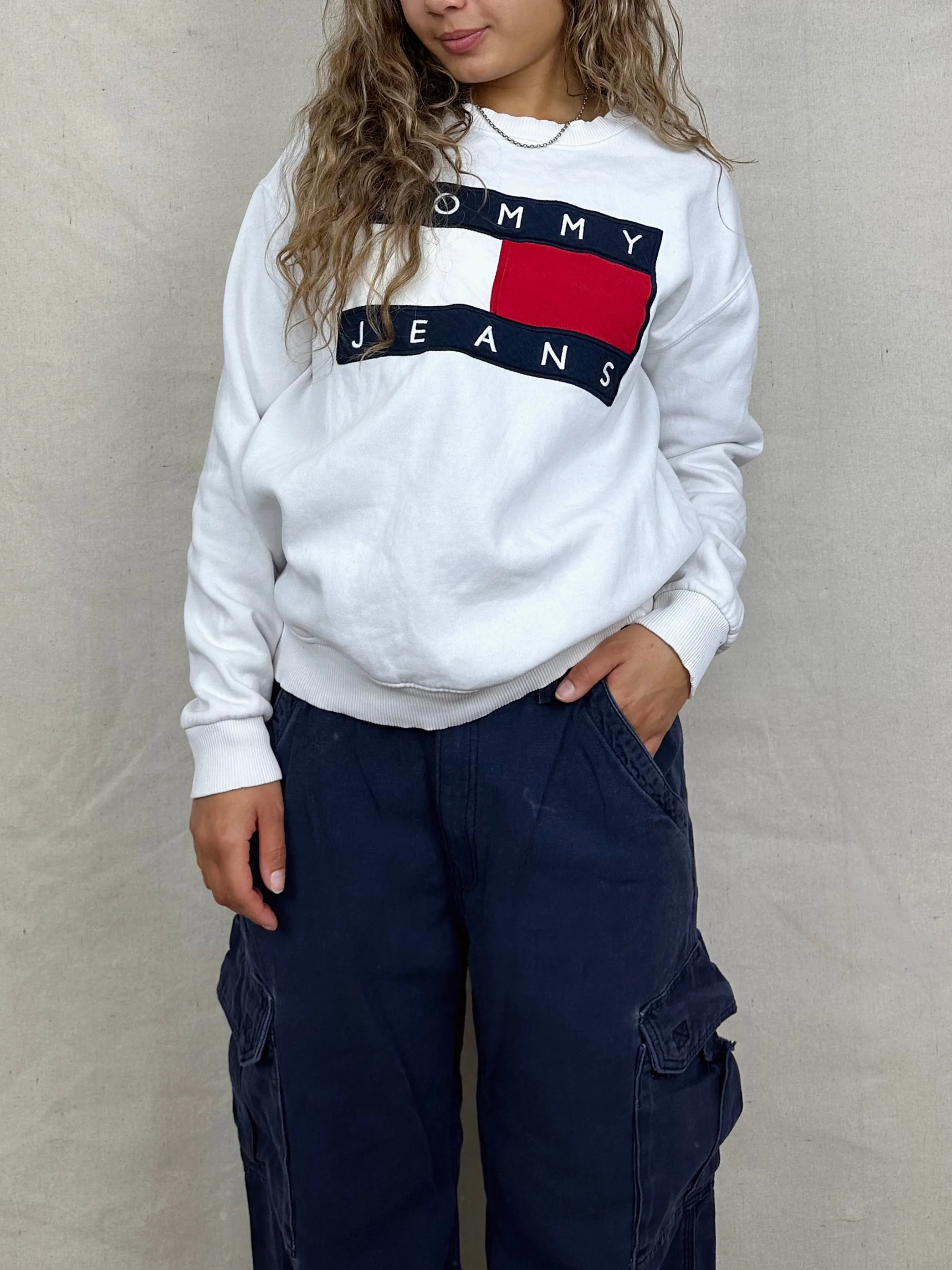 Tommy Hilfiger Jeans Embroidered Vintage Sweatshirt Size 8-10