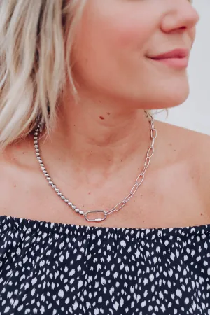 Trinity Chain Link Necklace - Silver