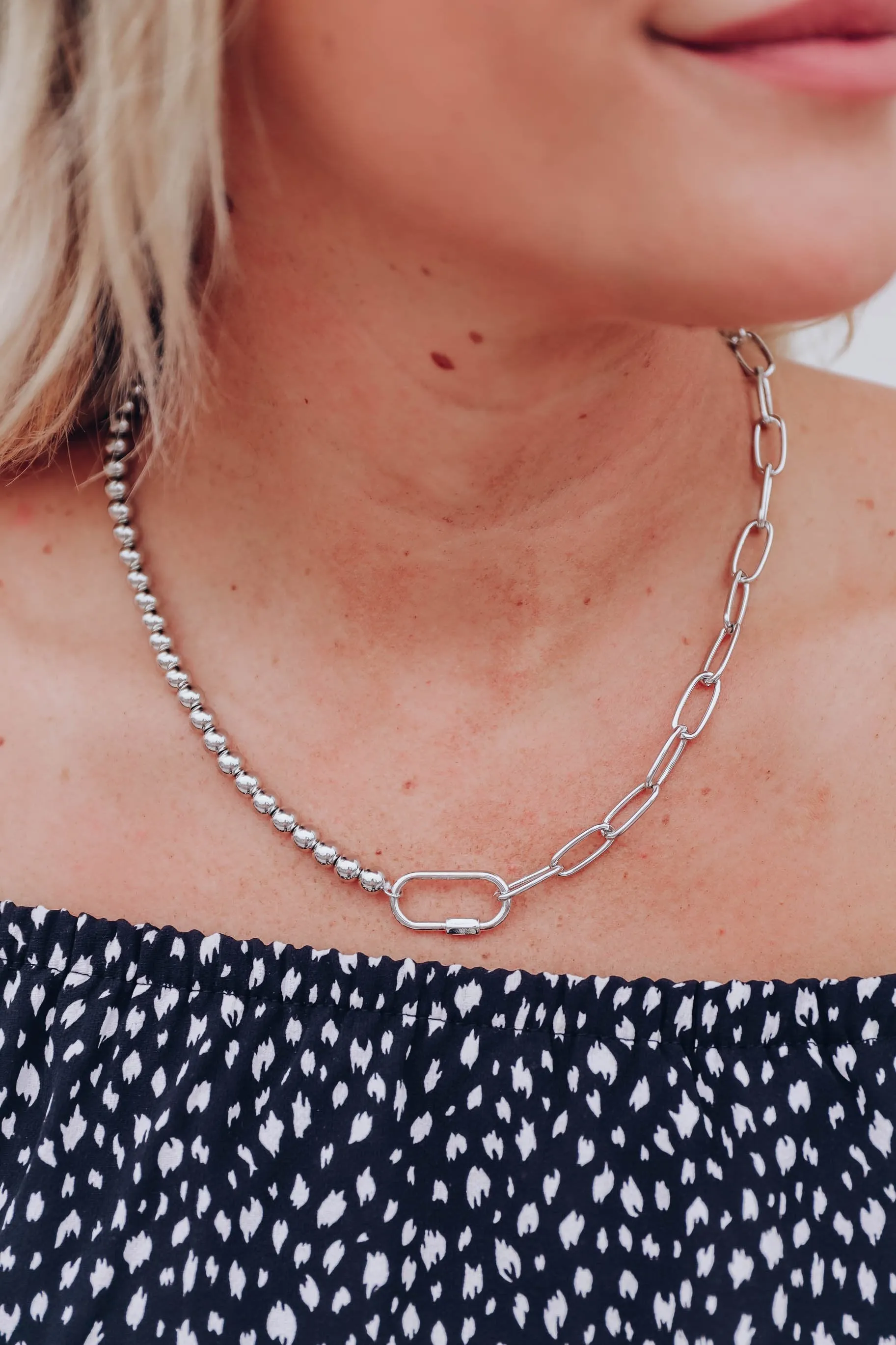 Trinity Chain Link Necklace - Silver