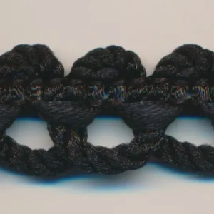 Twist Satin Braid #50 Black