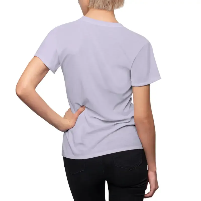 Unleash Bold Style with Purple Flowers Polyester Tee