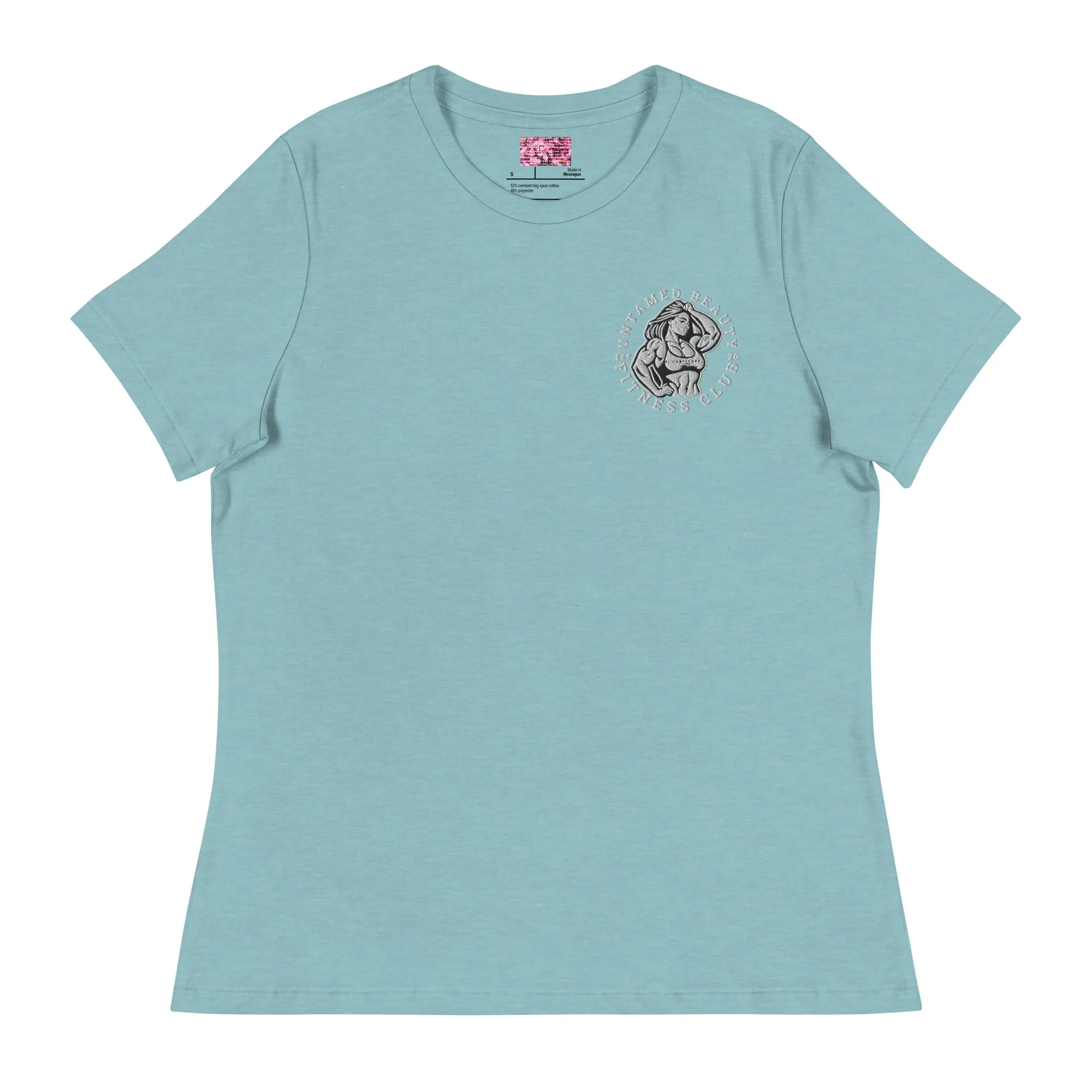 UNTAMED BEAUTY POWER FITNESS CLUB - Women's Relaxed T-Shirts