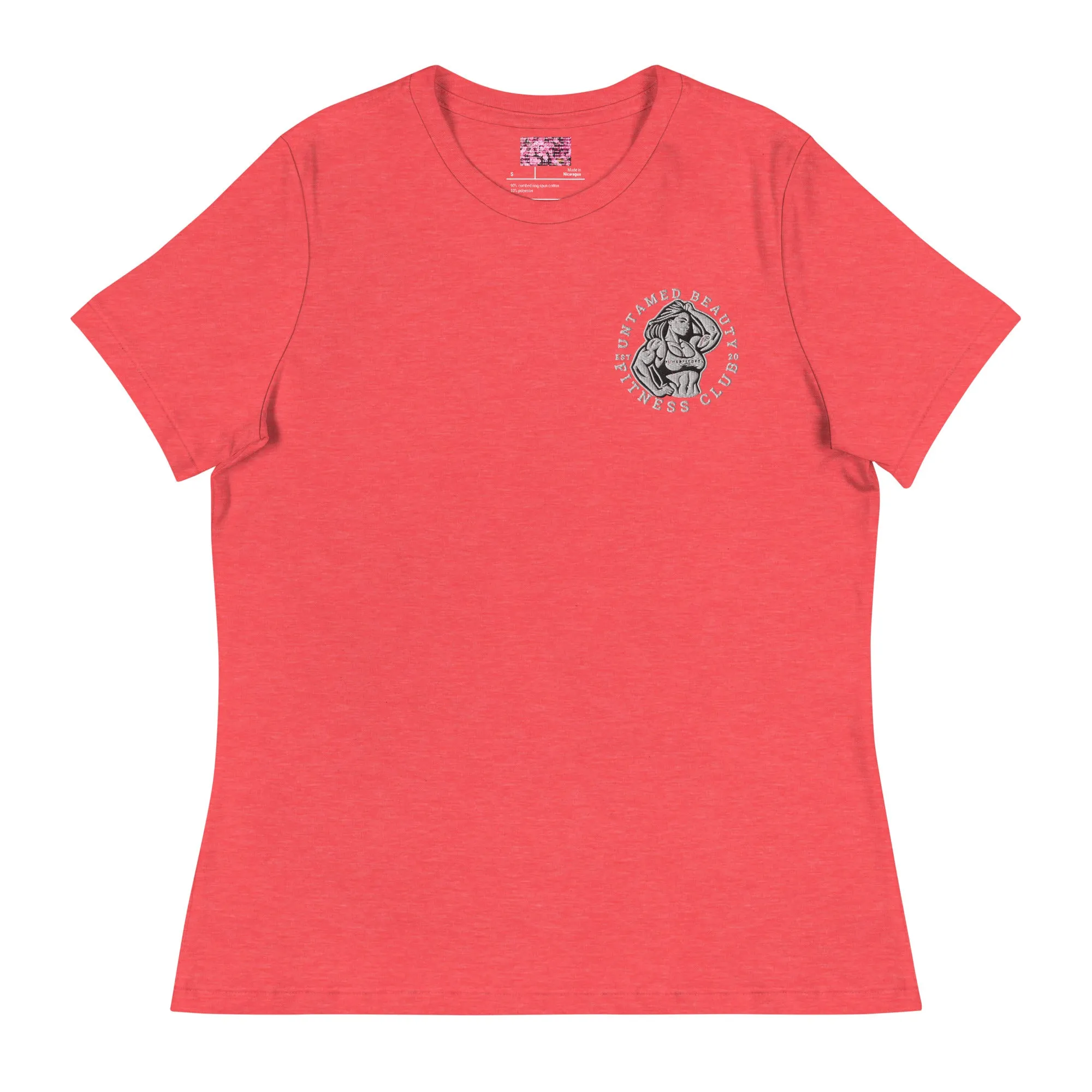 UNTAMED BEAUTY POWER FITNESS CLUB - Women's Relaxed T-Shirts
