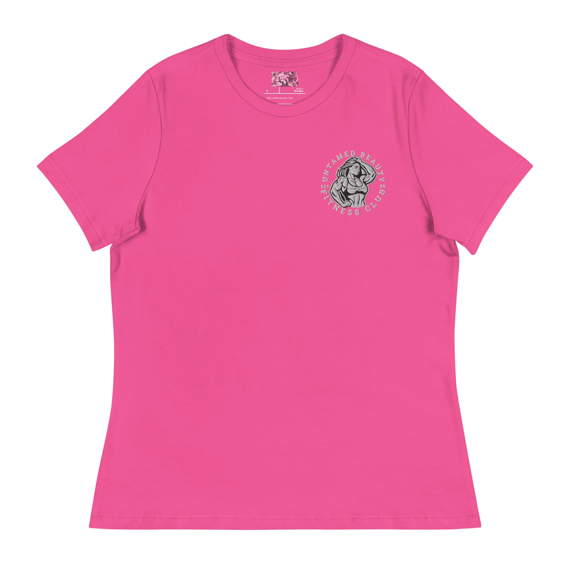 UNTAMED BEAUTY POWER FITNESS CLUB - Women's Relaxed T-Shirts