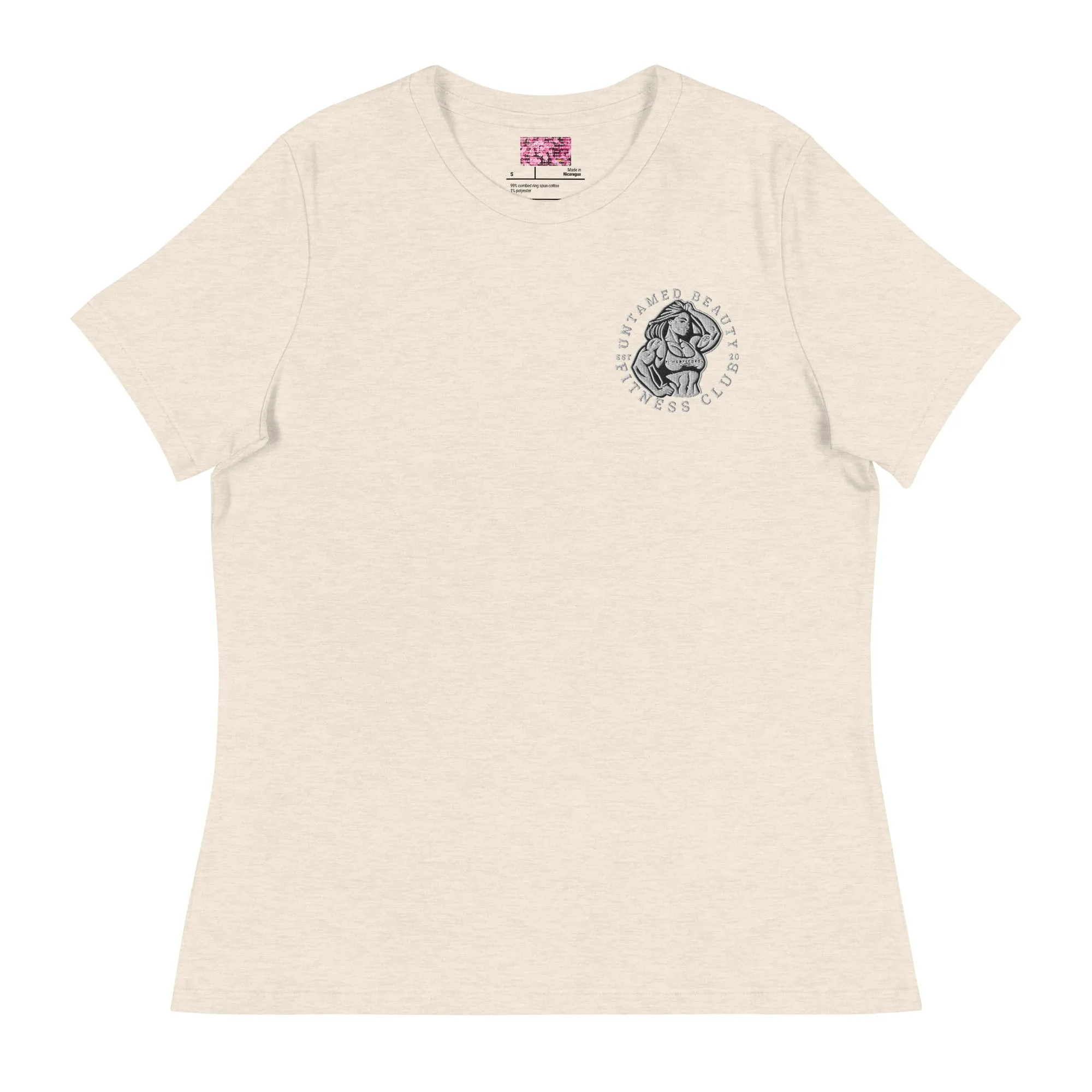 UNTAMED BEAUTY POWER FITNESS CLUB - Women's Relaxed T-Shirts