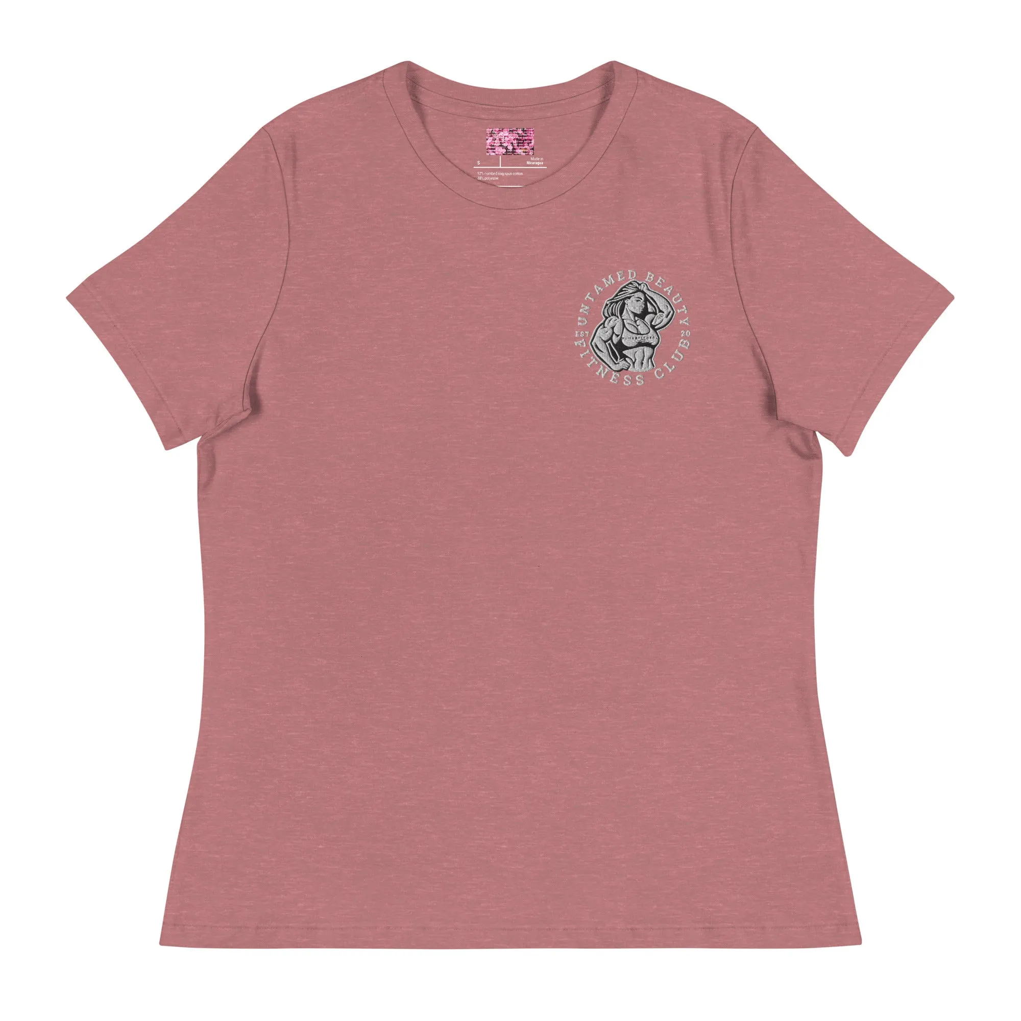 UNTAMED BEAUTY POWER FITNESS CLUB - Women's Relaxed T-Shirts