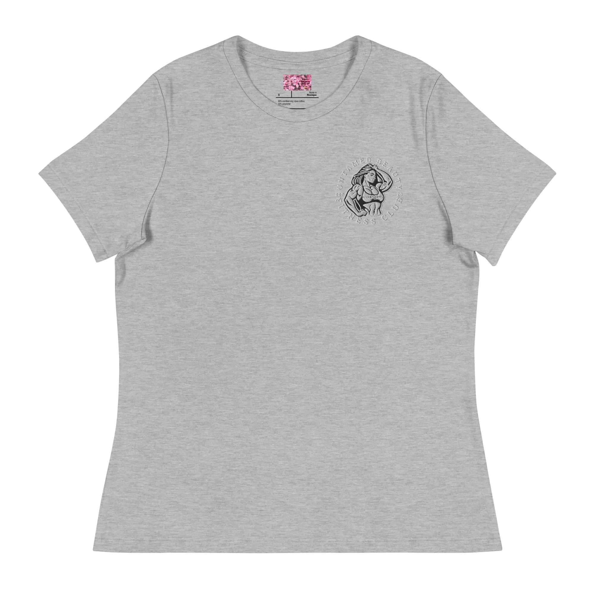 UNTAMED BEAUTY POWER FITNESS CLUB - Women's Relaxed T-Shirts