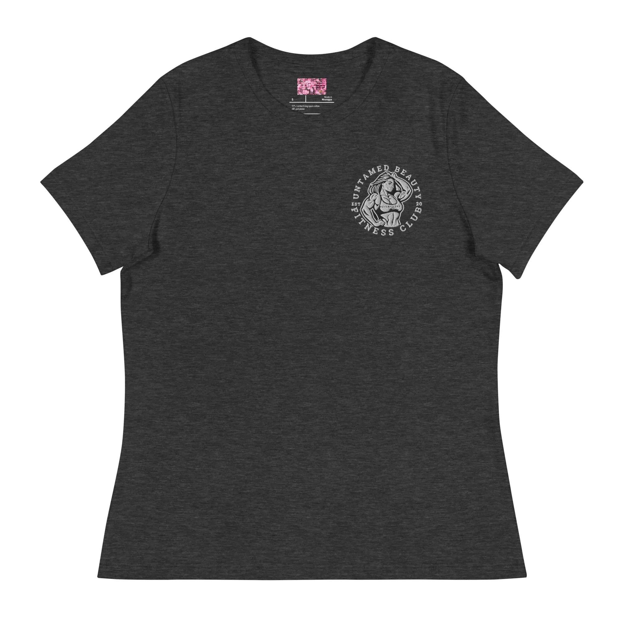 UNTAMED BEAUTY POWER FITNESS CLUB - Women's Relaxed T-Shirts