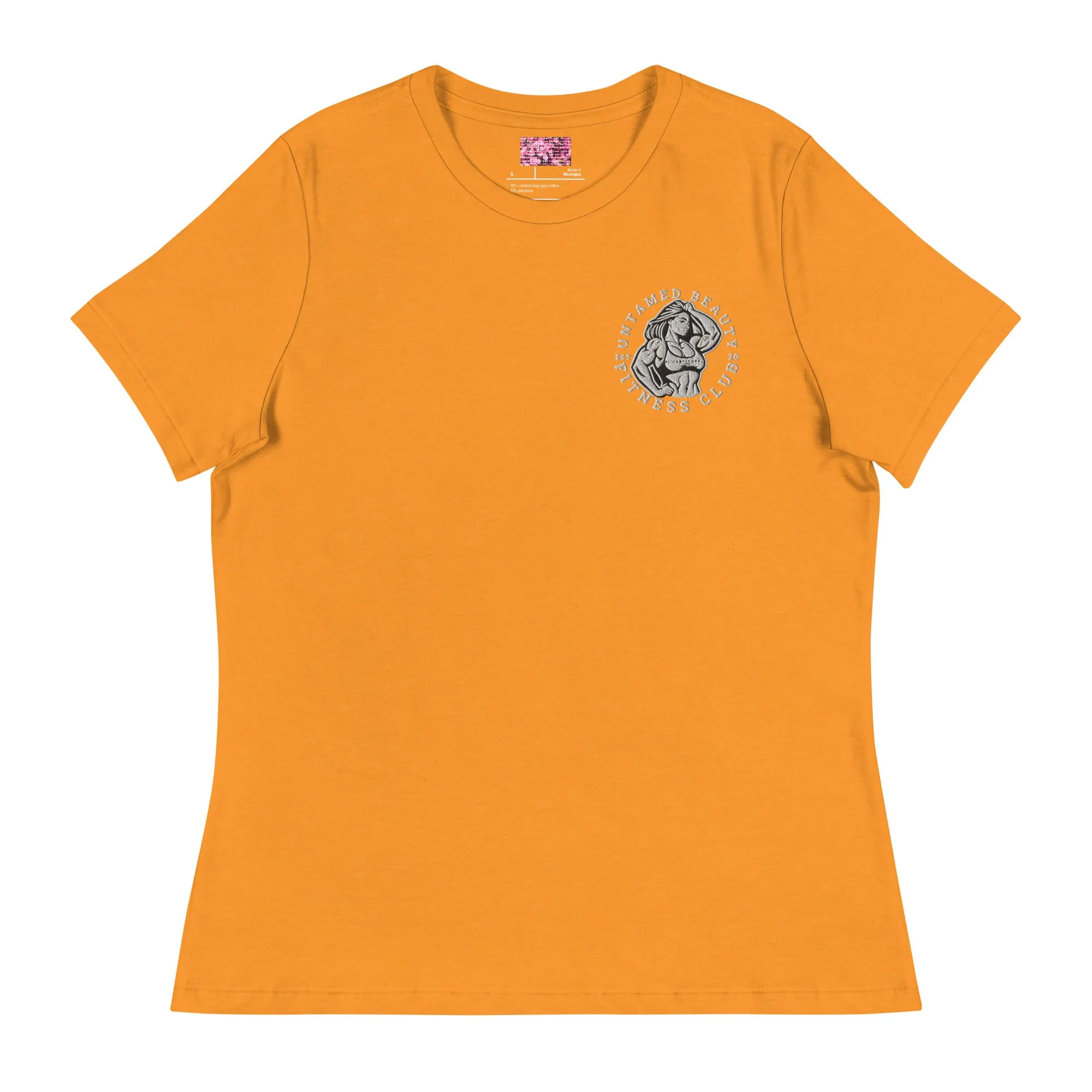 UNTAMED BEAUTY POWER FITNESS CLUB - Women's Relaxed T-Shirts