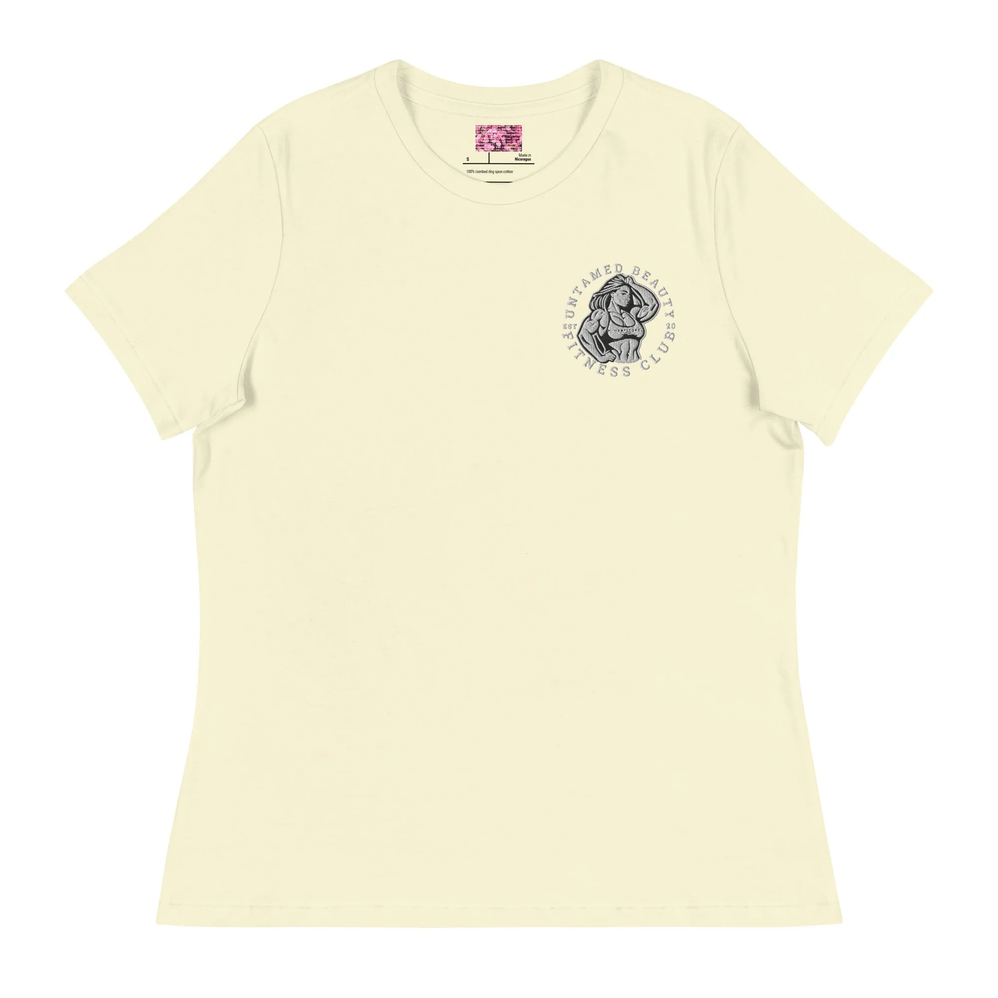 UNTAMED BEAUTY POWER FITNESS CLUB - Women's Relaxed T-Shirts
