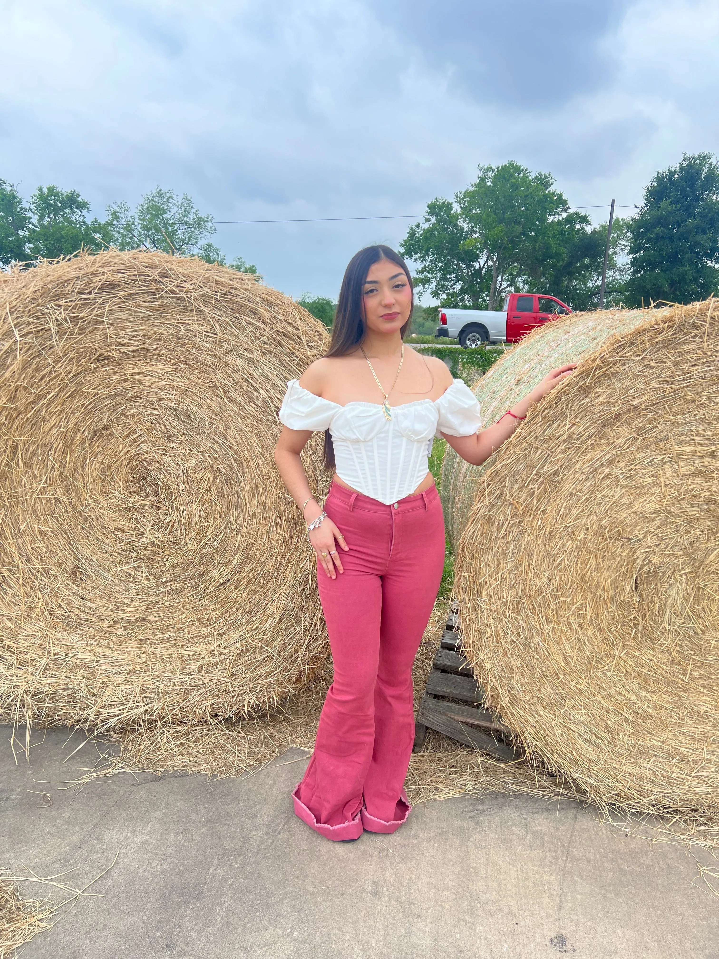Valerie High Rise Vintage Wash Flare Jeans