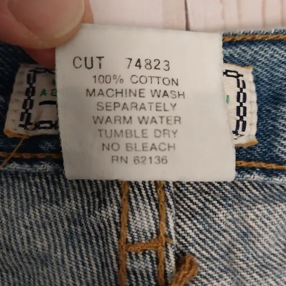 Vintage 90s Guess Jeans Made in USA Rigid Denim Cotton High Rise Blue 24