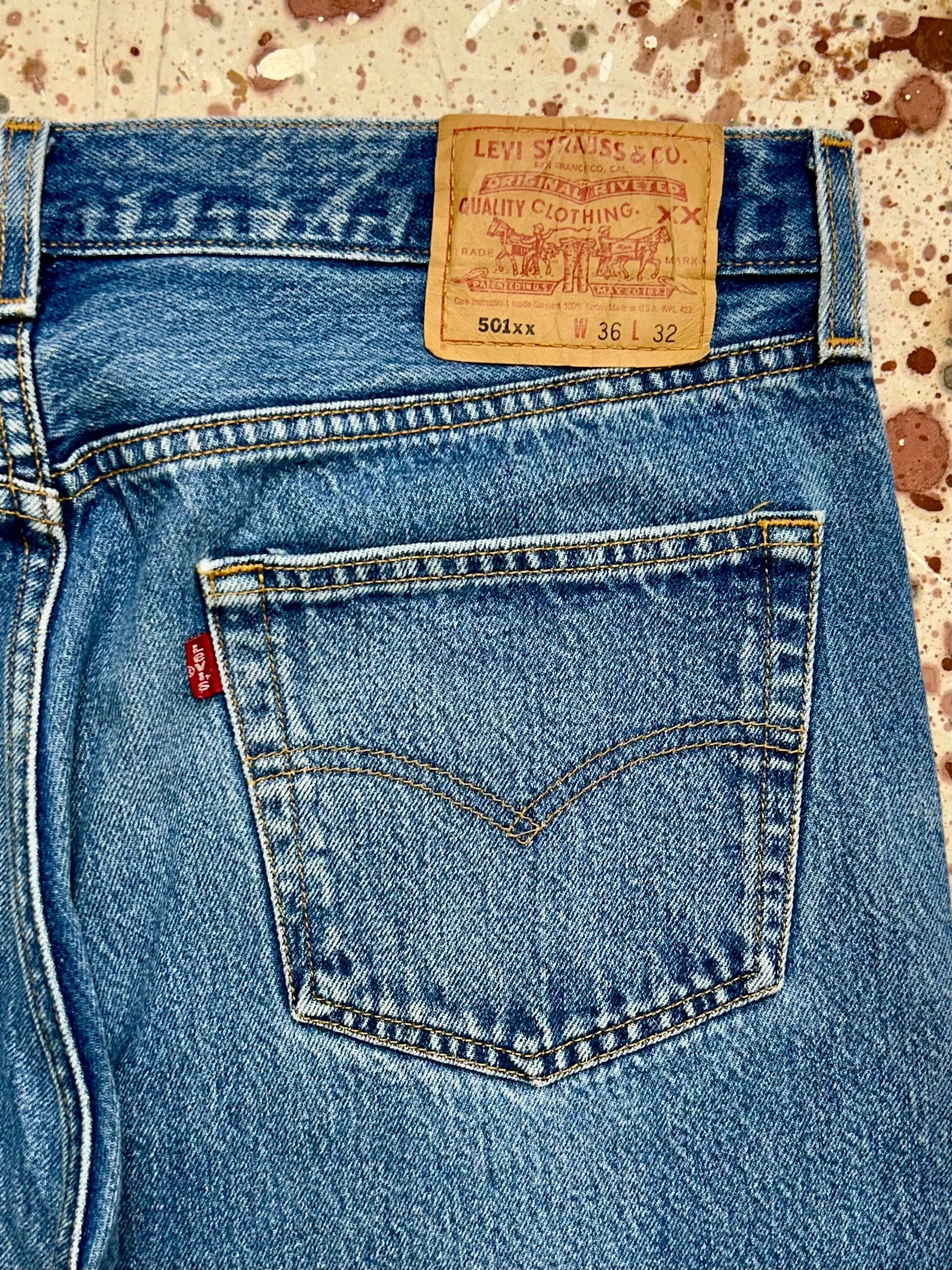Vintage USA Levi's 501 Great Wash Denim Jeans (JYJ1024-347)