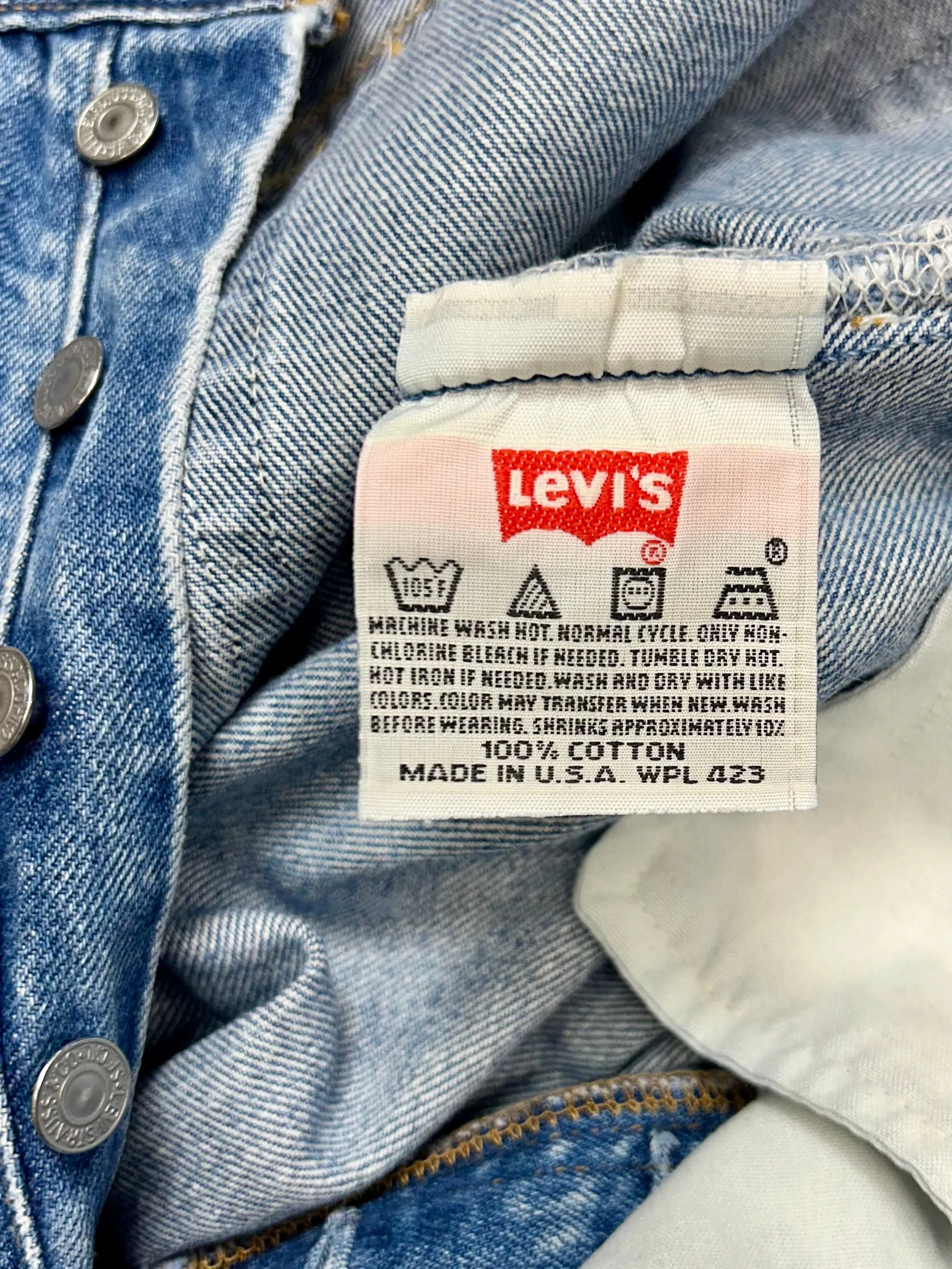 Vintage USA Levi's 501 Great Wash Denim Jeans (JYJ1024-347)