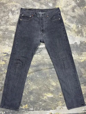 Vintage USA Made Levi 501 Faded True Black Jeans (JYJ0124-008)