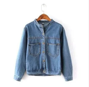 Vintage Women's Jeans Loose Denim Jacket Women Short Jean Jacket jackets for women