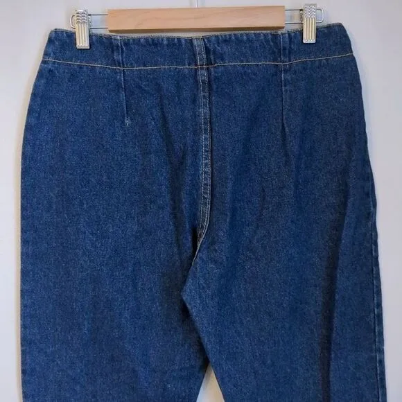 Vintage y2k American Spirit Jeans Flare Dark Wash Denim Button Fly Size 14