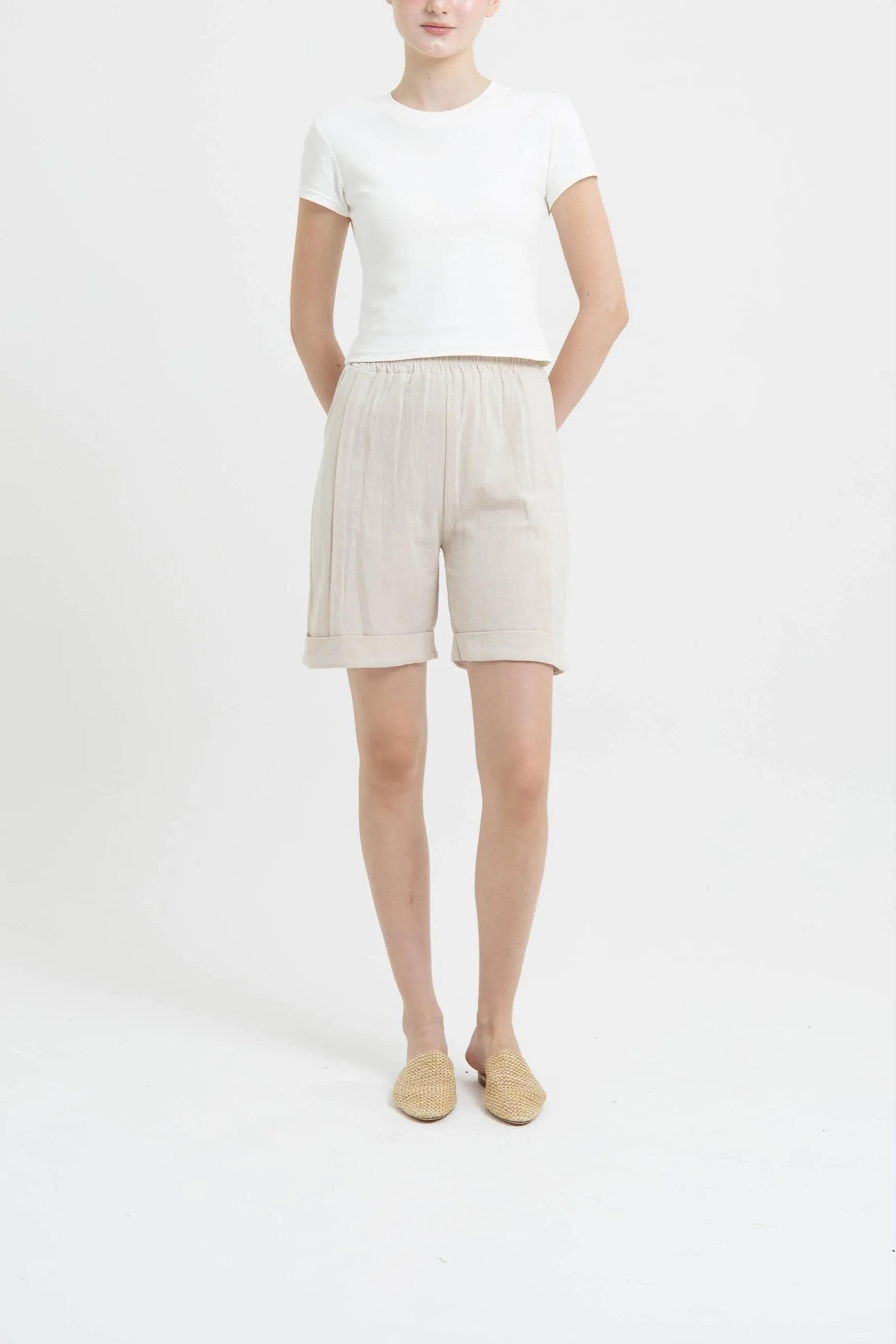 White Airy Bamboo Fitted T-Shirt