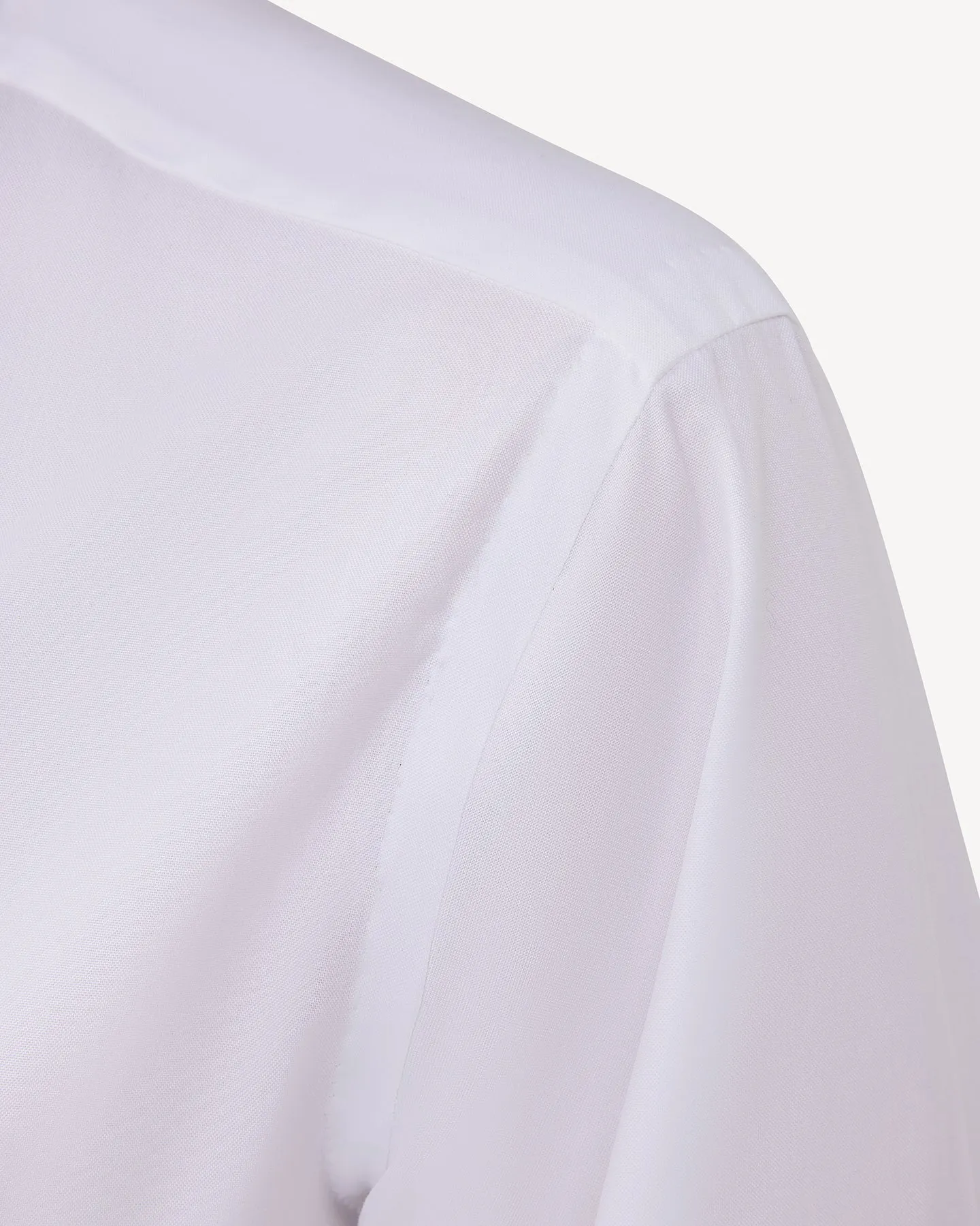 White Pinpoint Spread Collar Shirt