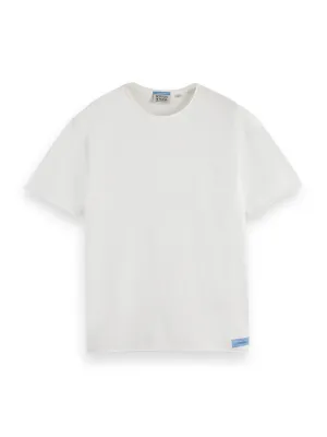 White Relaxed Fit Raw Edge T-Shirt