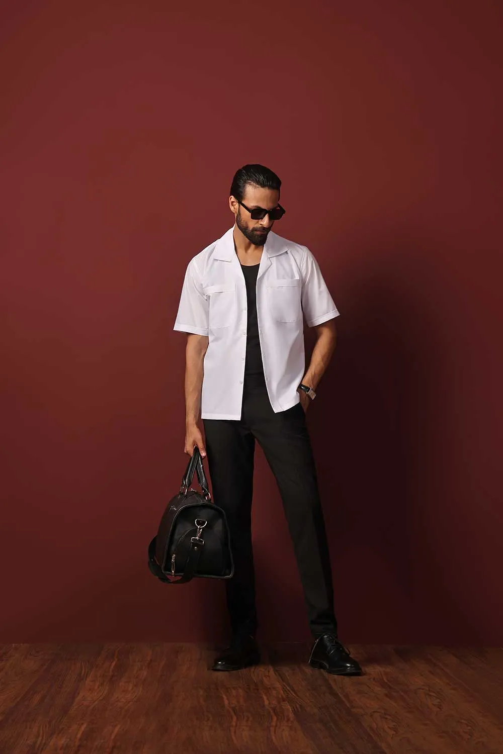 White Relaxed Fit Resort Shirt