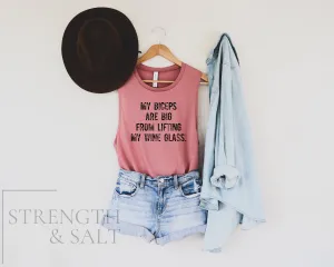 Wine Shirt | Funny Workout Tank | Funny Gym Shirt | Workout Tank | Workout Shirt | Women's Fitness Shirt | Gym Shirt | Lifting Shirt | Tank