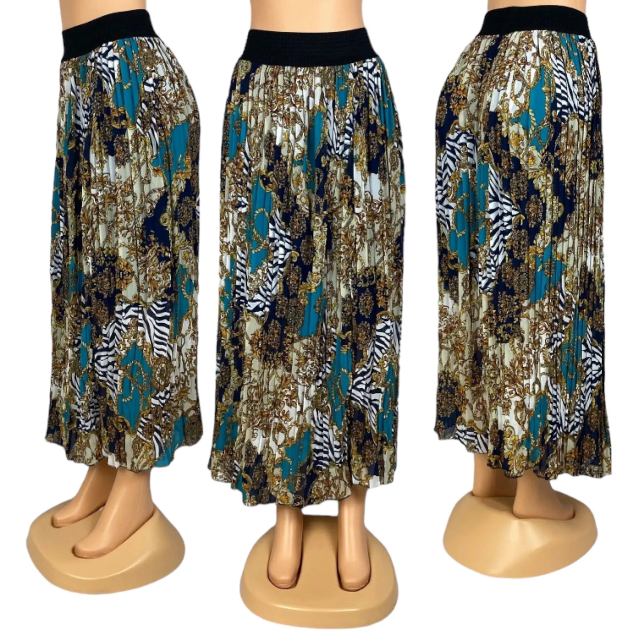 Women's Floral Print Summer Ankle Length Skirt