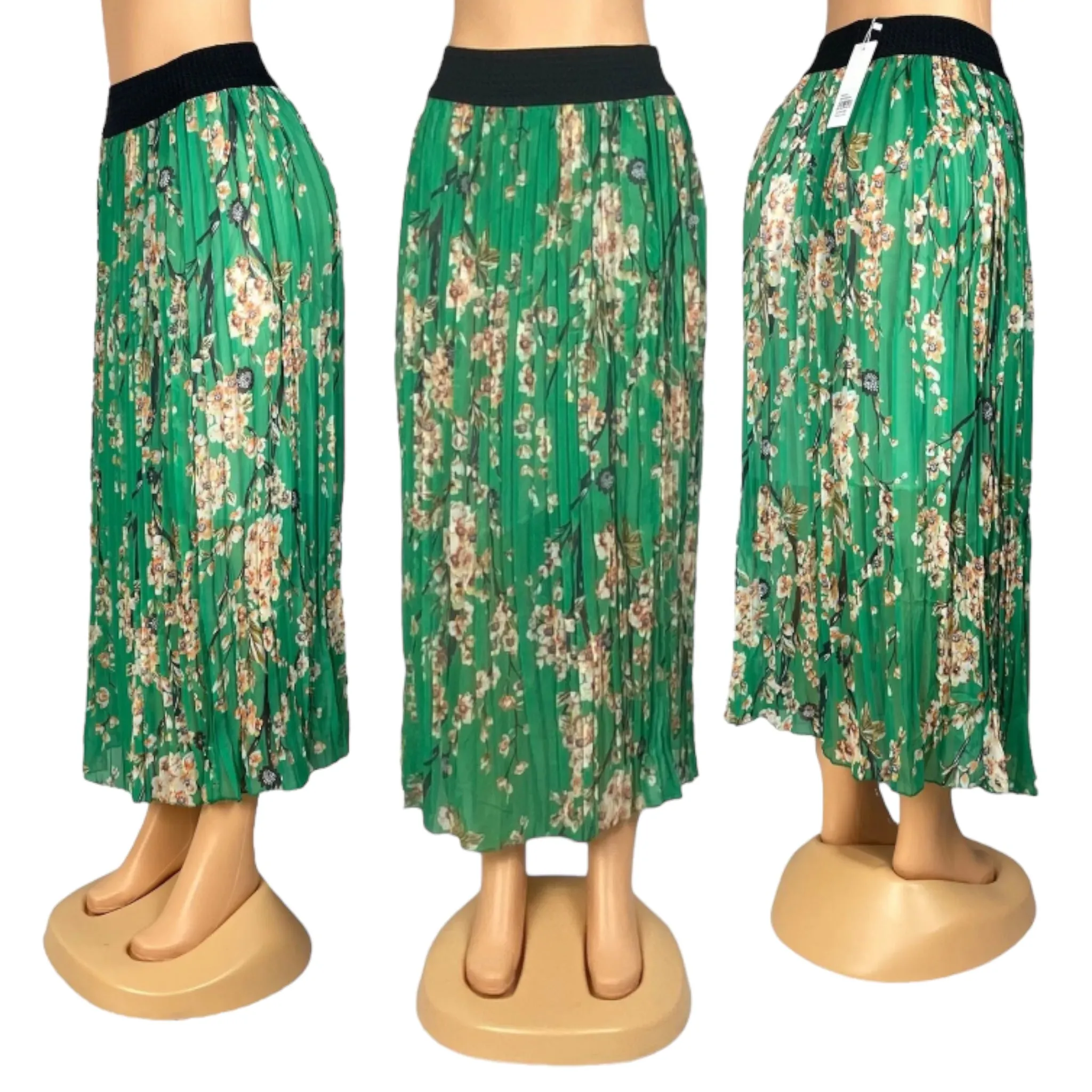 Women's Floral Print Summer Ankle Length Skirt