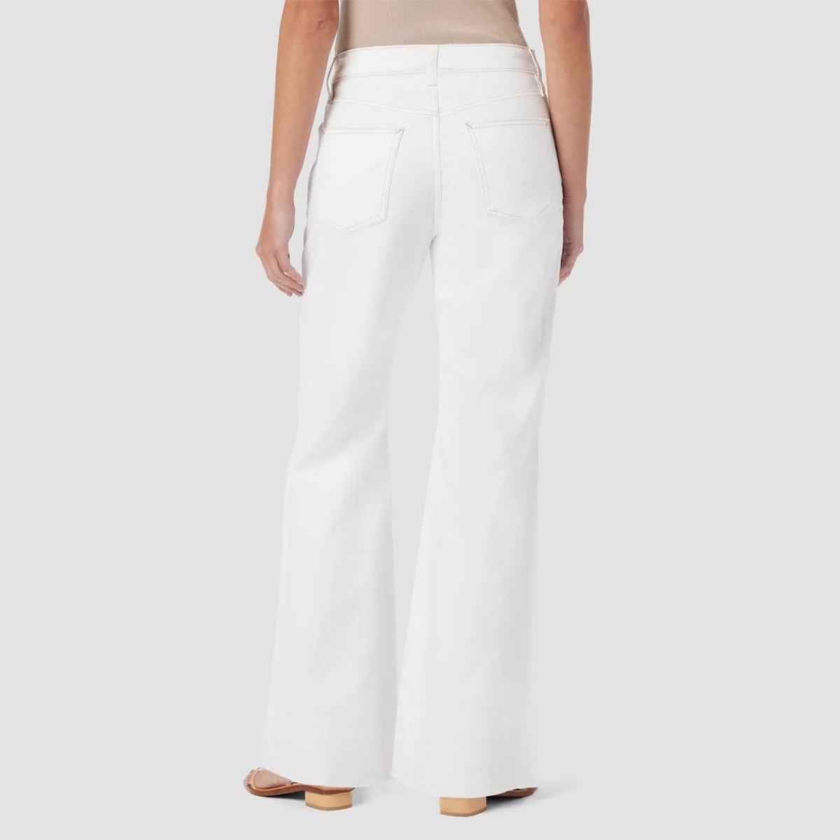 Women's High Waist Flare Cut Jeans - White