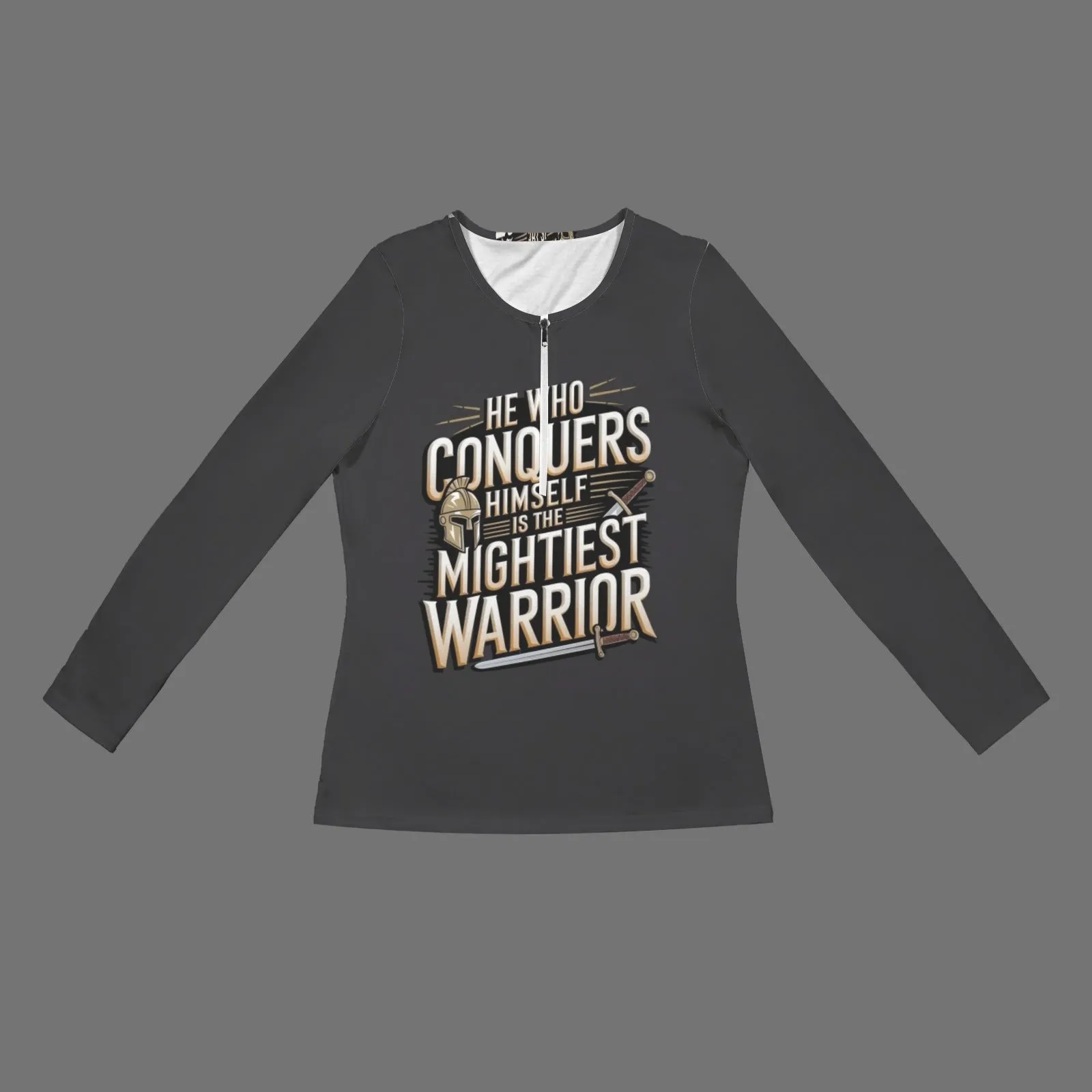 Women's Long Sleeve Zip Front T-Shirt