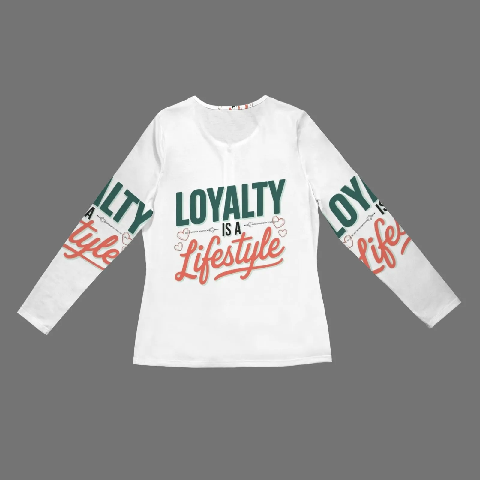 Women's Long Sleeve Zip Front T-Shirt