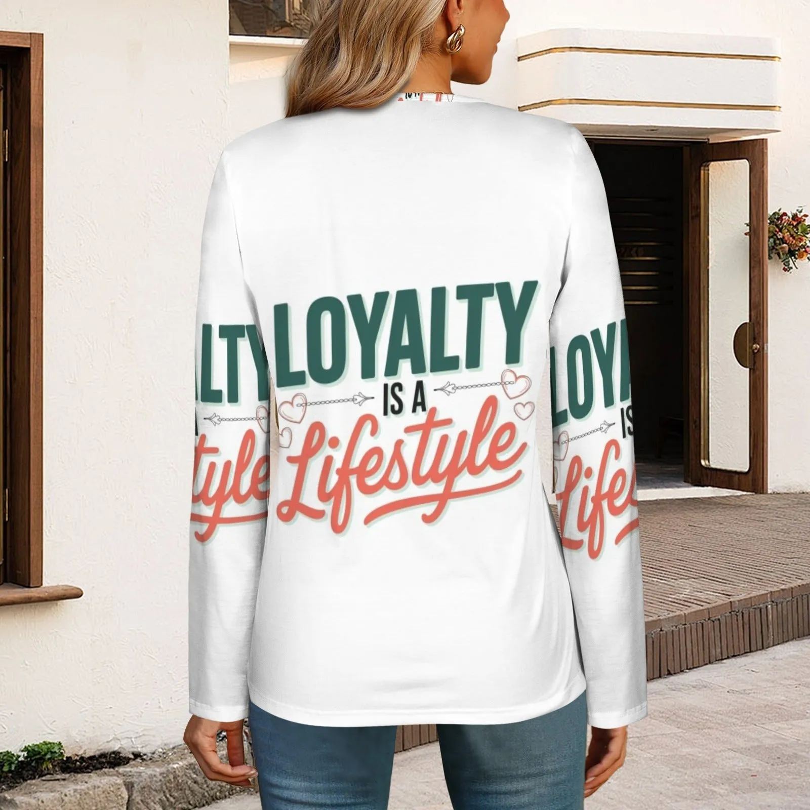 Women's Long Sleeve Zip Front T-Shirt