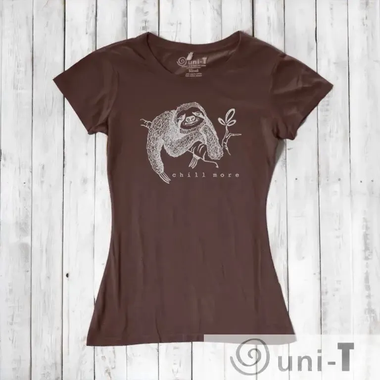 Women's Sloth Shirt - Chill More, Relaxed and Comfortable Sloth Design