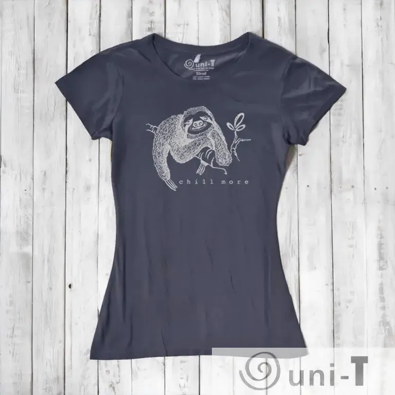 Women's Sloth Shirt - Chill More, Relaxed and Comfortable Sloth Design