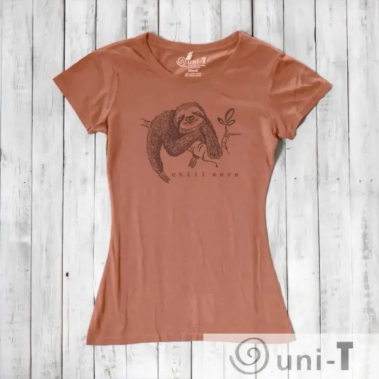 Women's Sloth Shirt - Chill More, Relaxed and Comfortable Sloth Design