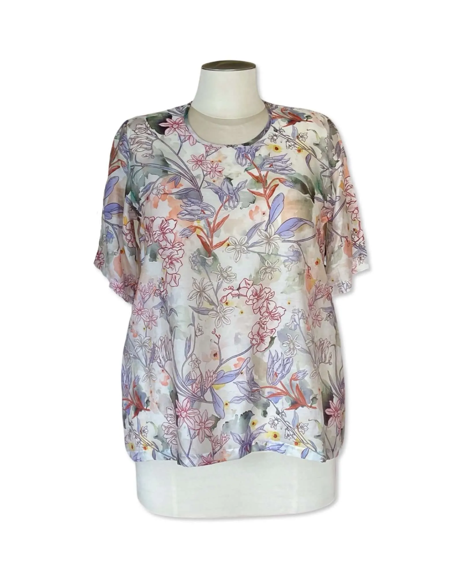 WOVEN T-SHIRT - Blush Floral