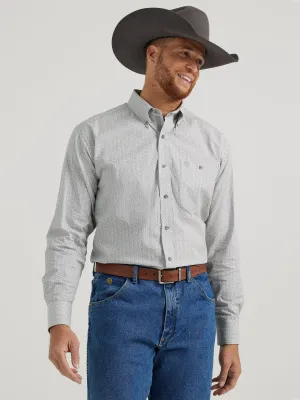 Wrangler Men's George Relaxed  Fit Stretch Grey Shirt