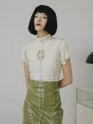 Y2K Cut Out Ruched Top