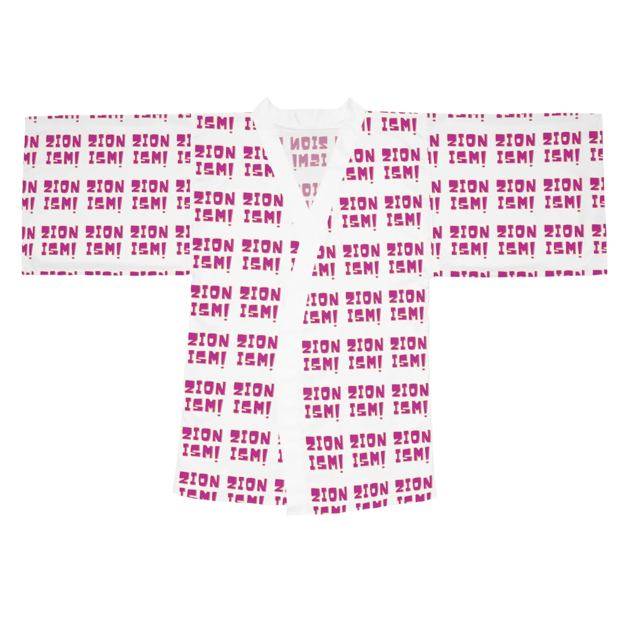 ZION Pink Long Sleeve Kimono Robe